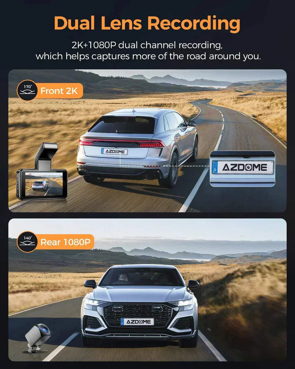 AZDOME M17 Pro dual dash cam