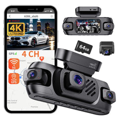 NEXIO WD99 Dash Cam – 6-Lens HD Vehicle Black Box with Night Vision, Loop Recording & G-Sensor – Compact Wide-Angle Car Camera for Accident Evidence & Security