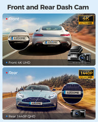 Caméra embarquée AZDOME M550 Max 3CH 4K