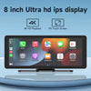8-Inch Wireless CarPlay & Android Auto Screen for Car, Portable Touchscreen Car Stereo with Bluetooth 5.0, Mirror Link, FM Transmitter, AUX, HD IPS Rear Seat Headrest Monitor MP5 Video Player