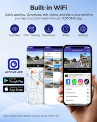 Caméra embarquée AZDOME M550 Max 3CH 4K