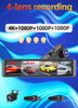 12" Rearview Mirror Dash Cam, 2K Front and 1080P Rear Dual Lens Car Camera, Smart Touch Screen Backup Camera with Night Vision, Built-In Wi-Fi, G-Sensor, Loop Recording, 24H Parking Monitor