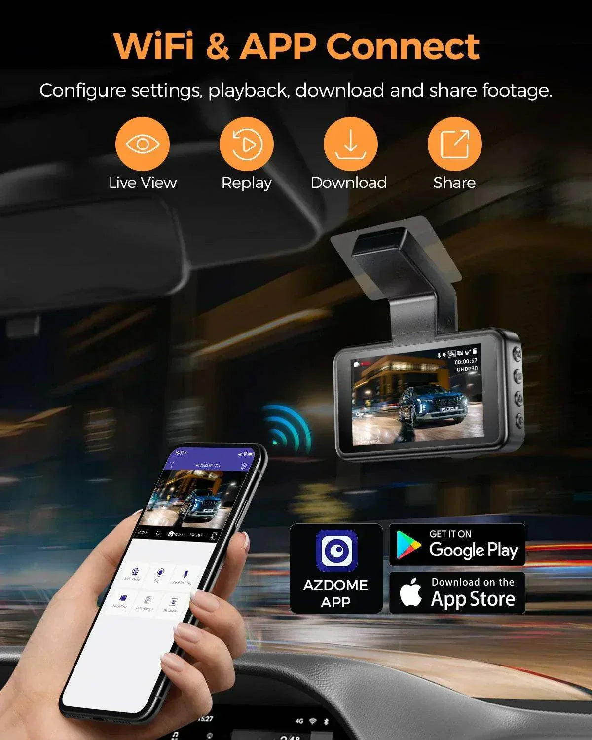 AZDOME M17 Pro dual dash cam