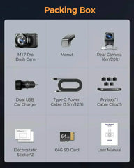 AZDOME M17 Pro dual dash cam