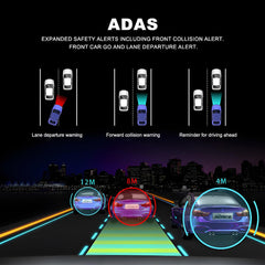 AD-894 4 Channel Dashcam ADAS 4G Car DVR Android Auto Remote Carplay Monitor Rear View Mirror Dash Camera for Cars