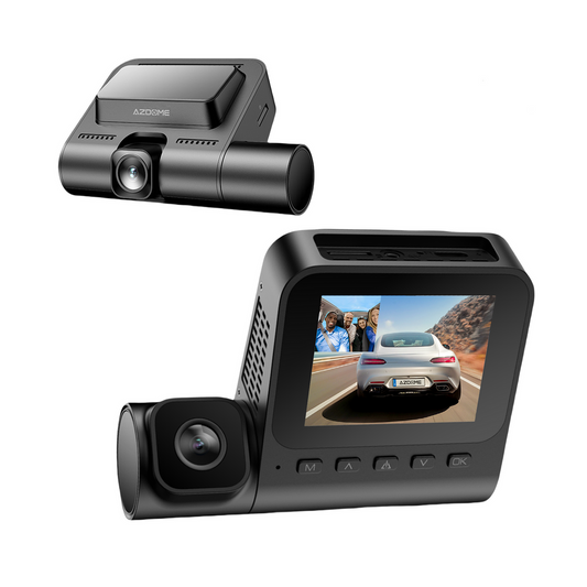 AZDOME Dash Cam V600 2.4" Screen 2x1080P+480P Car Camera G-Sensor Super Night Vision Car DVR 24H Parking Mode Support Rear Cam