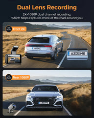 AZDOME M17 Pro 3K Front Rear Dash Cam