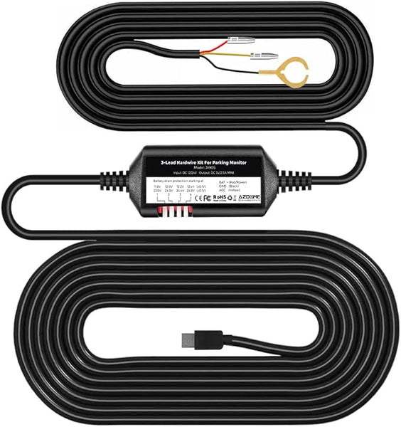 AZDOME JYX05 3-Lead Acc Hardwire Kit Type-C Port – DashKam Canada