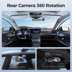 LINGDU D600 4K Dash Cam Front and Rear