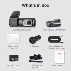 LINGDU D600 4K Dash Cam Front and Rear