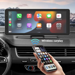 8-Inch Wireless CarPlay & Android Auto Screen for Car, Portable Touchscreen Car Stereo with Bluetooth 5.0, Mirror Link, FM Transmitter, AUX, HD IPS Rear Seat Headrest Monitor MP5 Video Player
