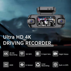 NEXIO WD99 Dash Cam – 6-Lens HD Vehicle Black Box with Night Vision, Loop Recording & G-Sensor – Compact Wide-Angle Car Camera for Accident Evidence & Security