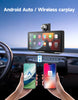 8-Inch Wireless CarPlay & Android Auto Screen for Car, Portable Touchscreen Car Stereo with Bluetooth 5.0, Mirror Link, FM Transmitter, AUX, HD IPS Rear Seat Headrest Monitor MP5 Video Player