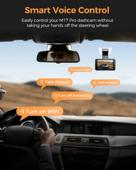 AZDOME M17 Pro 3K Front Rear Dash Cam