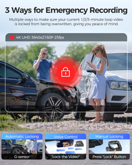 LINGDU V630 4K 3 Channel Dash Cam