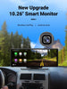 10.26" Wireless CarPlay & Android Auto Screen for Car, 4K Front and 1080P Rear Dual Dash Cam with GPS Navigation, 5G WiFi, Bluetooth, Siri Voice Control, 24H Parking Monitor