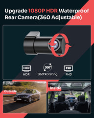 NEXIO M550MAX 4K Triple Channel Dash Cam, Front 4K + Interior 1080P + Rear 1080P, Built-in Wi-Fi 6 & GPS, IR Night Vision, 170° Wide Angle, 24H Parking Monitor, 3.16” IPS Screen, Free 64GB Card