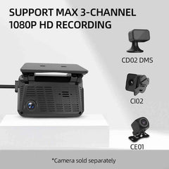 DashKam JC371 AI Fleet Dash Cam with ADAS & DMS | 4G Commercial Vehicle Camera