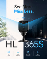 Jimi IoT HL365S 4G Smart Security Camera with Built-In Battery & Human Detection