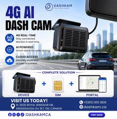DashKam JC371 AI Fleet Dash Cam with ADAS & DMS | 4G Commercial Vehicle Camera