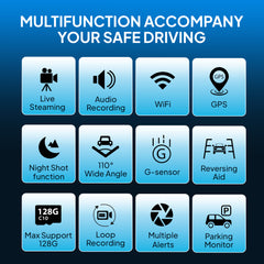 Jimi JC181 4G Dual Dash Cam with Live Streaming, GPS Tracking & Remote Monitoring