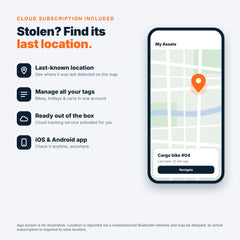 Jimi IoT PB611 Hidden Bicycle Handlebar Bluetooth Tracker  IP66 3 Years Battery