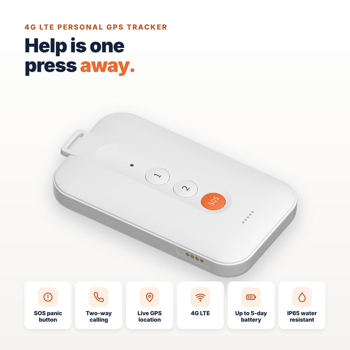 Jimi IoT PL200 Smart 4G Personal GPS Tracker with SOS & Two-Way Calling